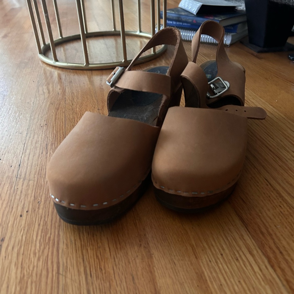 Lotta From Stockholm Brown Leather Mules